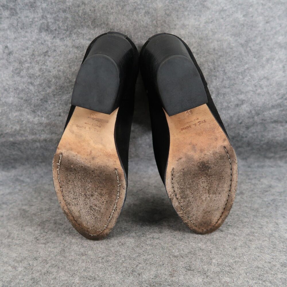 Rag & Bone Shoe Women 5 Chelsea Boot Devon Ankle Bootie Leather Block Heel Black - Picture 12 of 16